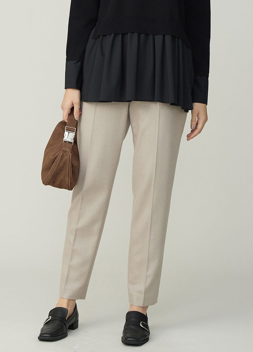 混毛質感鬆緊美腳褲